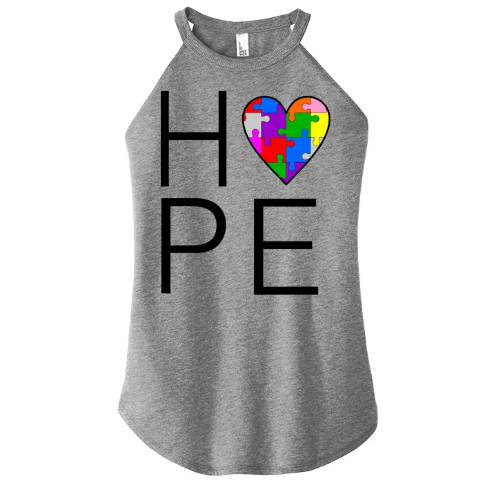 Hope Love Autism Women’s Perfect Tri Rocker Tank