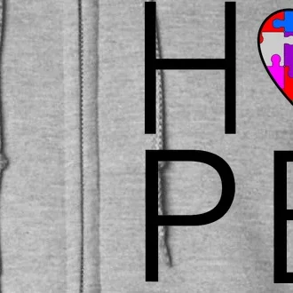 Hope Love Autism Full Zip Hoodie