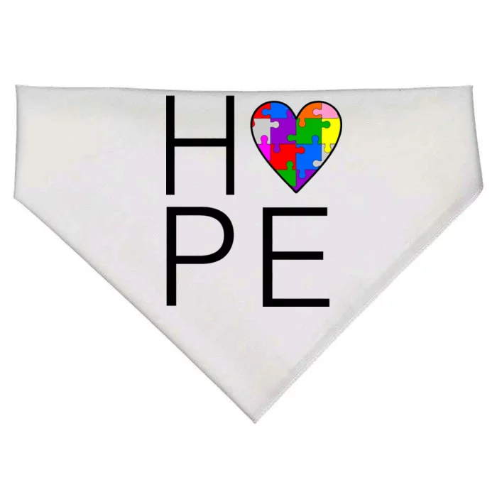 Hope Love Autism USA-Made Doggie Bandana