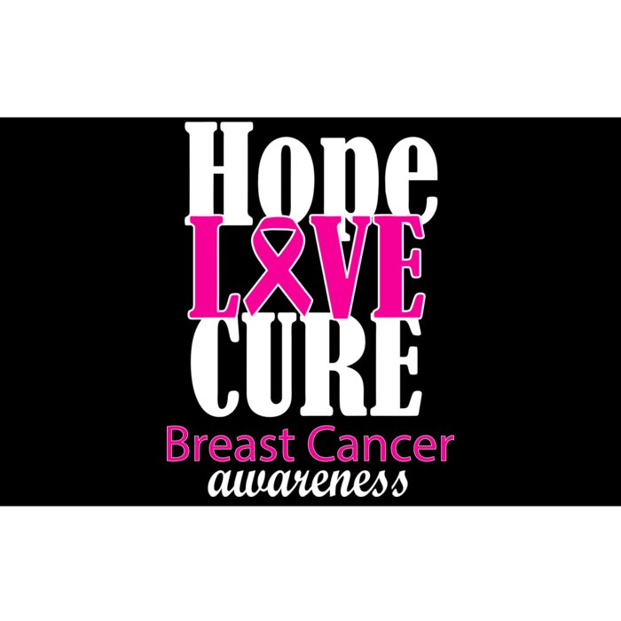 Hope Love Cure Breast Cancer Awareness Bumper Sticker