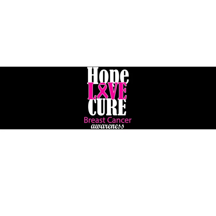 Hope Love Cure Breast Cancer Awareness Bumper Sticker