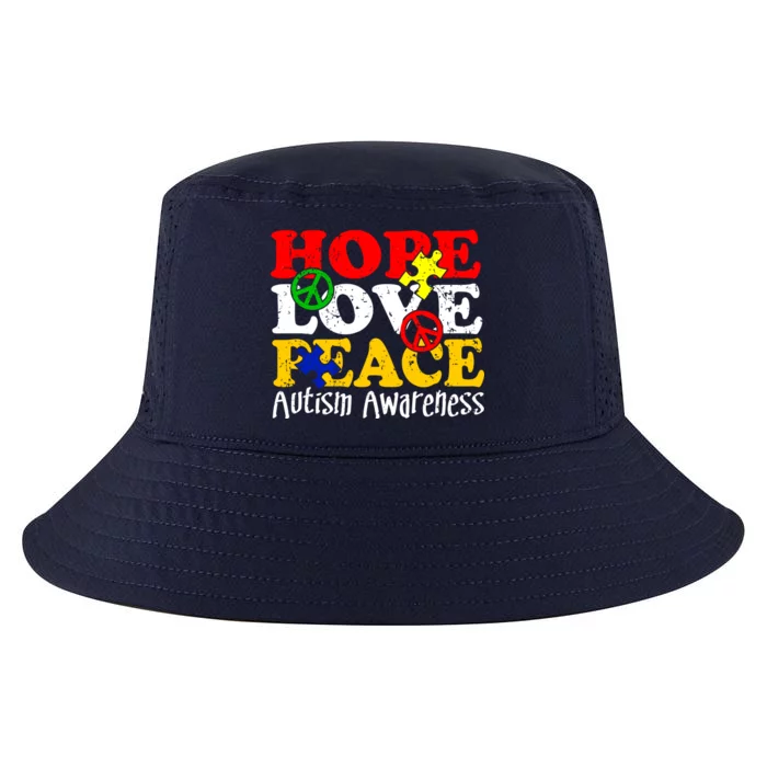 Hope Love Peace Autism Cool Comfort Performance Bucket Hat