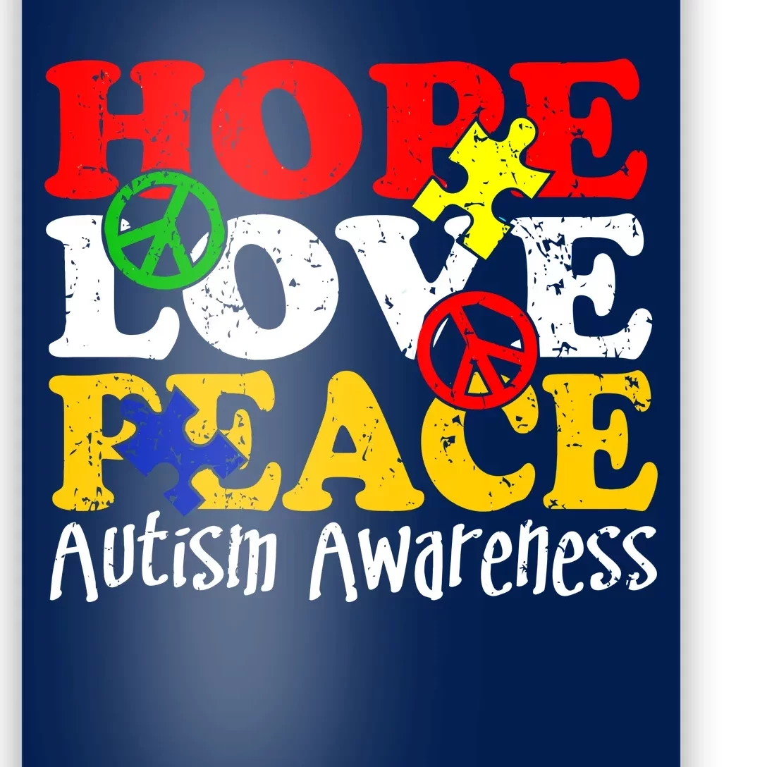 Hope Love Peace Autism Poster