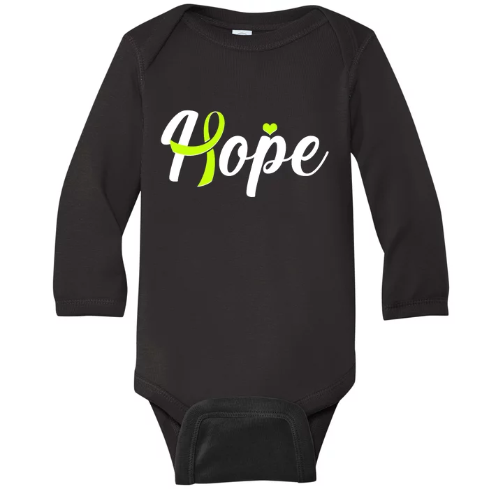 Hope Lymphoma Cancer Awareness Baby Long Sleeve Bodysuit