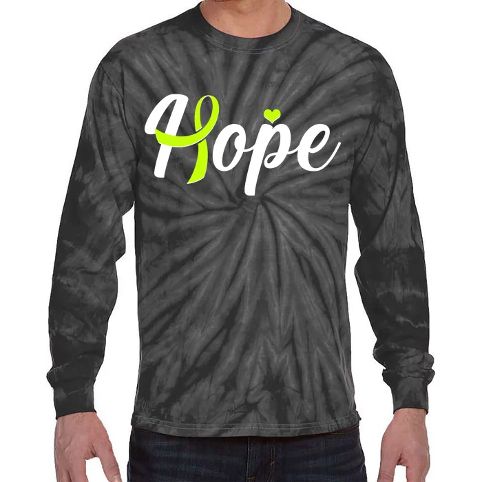 Hope Lymphoma Cancer Awareness Tie-Dye Long Sleeve Shirt