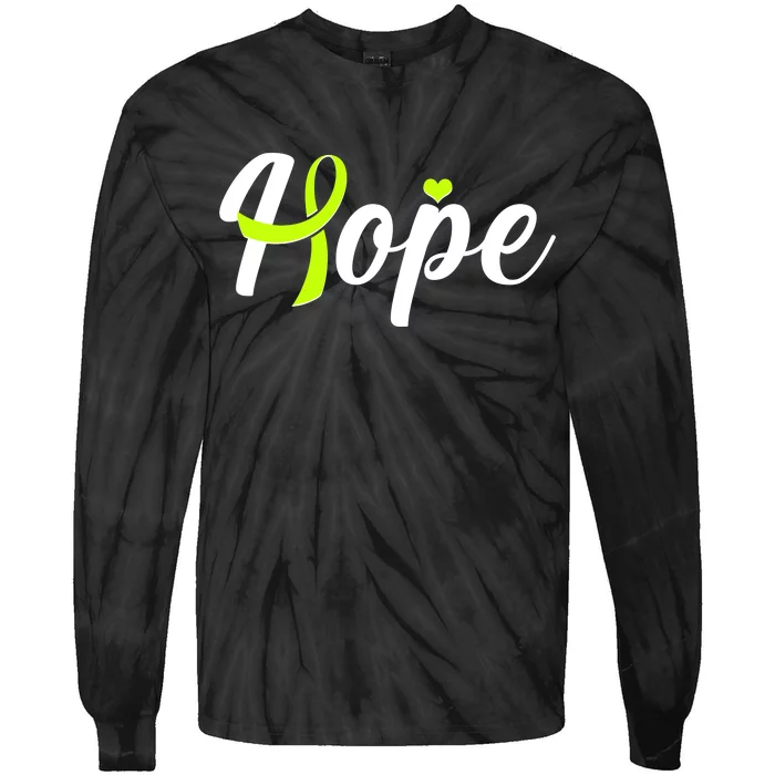 Hope Lymphoma Cancer Awareness Tie-Dye Long Sleeve Shirt