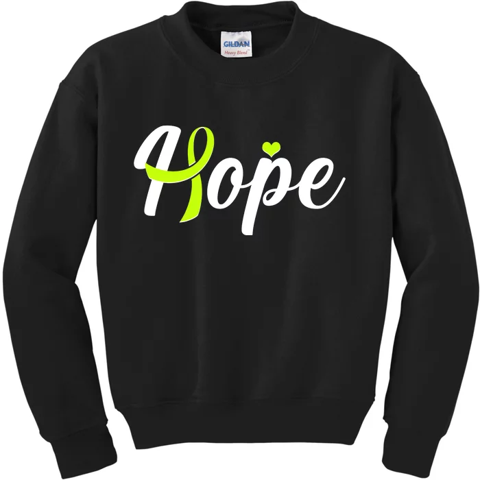 Hope Lymphoma Cancer Awareness Kids Sweatshirt