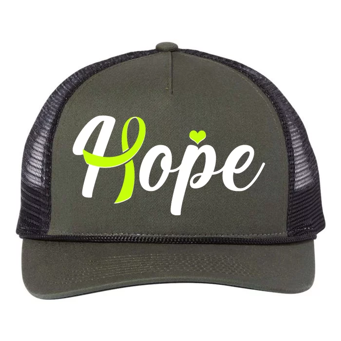 Hope Lymphoma Cancer Awareness Retro Rope Trucker Hat Cap