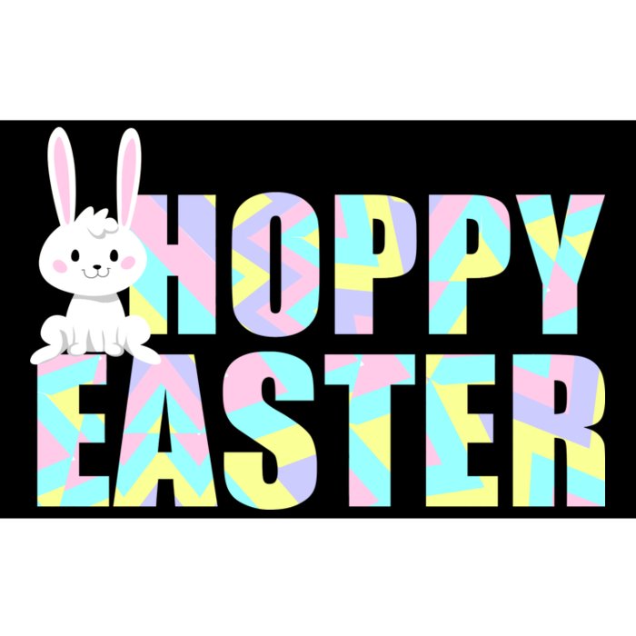 Hoppy Easter Colorful Happy Easter Bunny Bumper Sticker