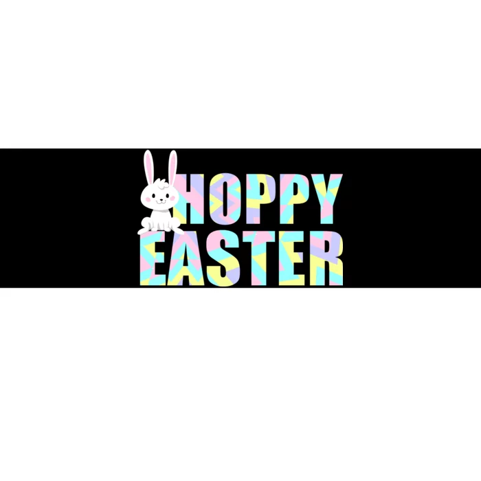 Hoppy Easter Colorful Happy Easter Bunny Bumper Sticker