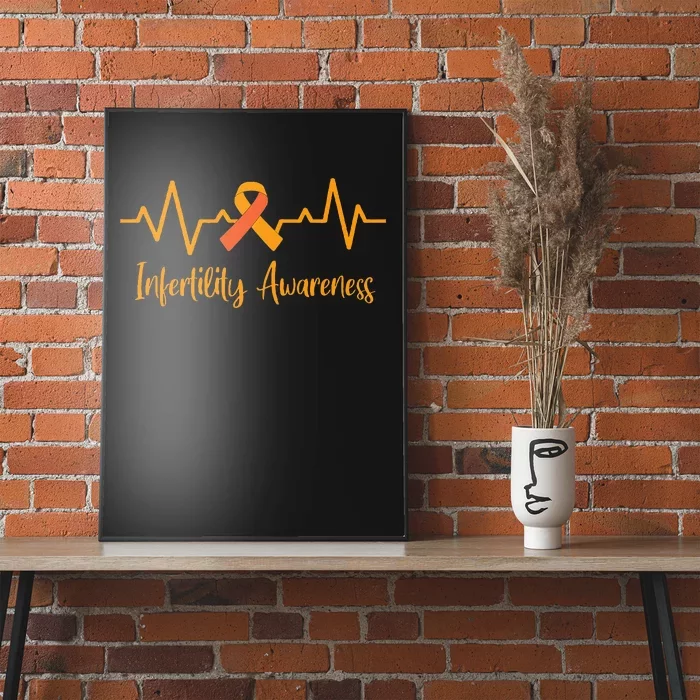 Heartbeat Orange Ribbon National Infertility Awareness Week Poster