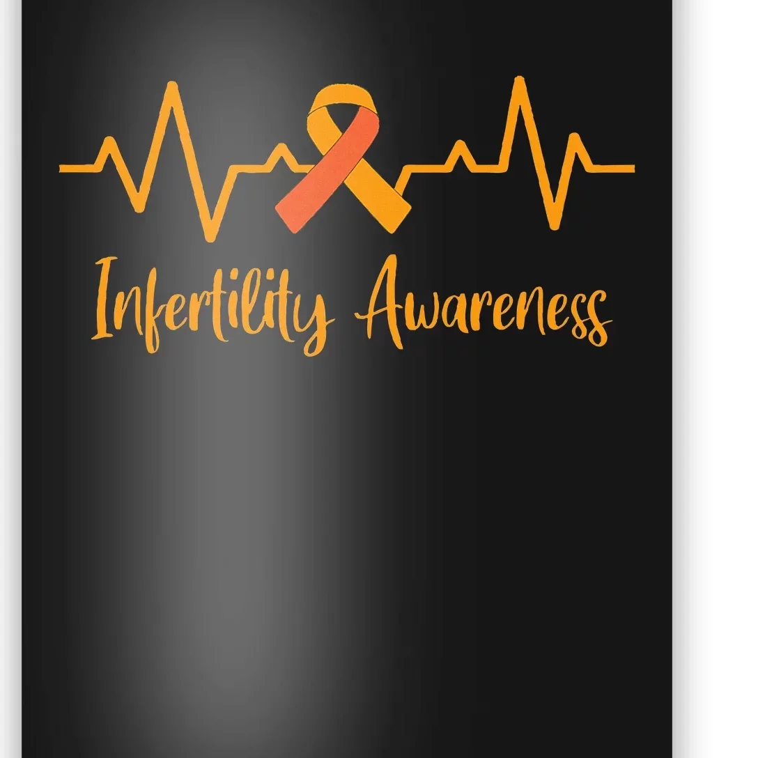 Heartbeat Orange Ribbon National Infertility Awareness Week Poster