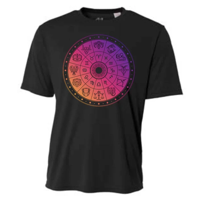 Horiscope Zodiac Wheel Cooling Performance Crew T-Shirt