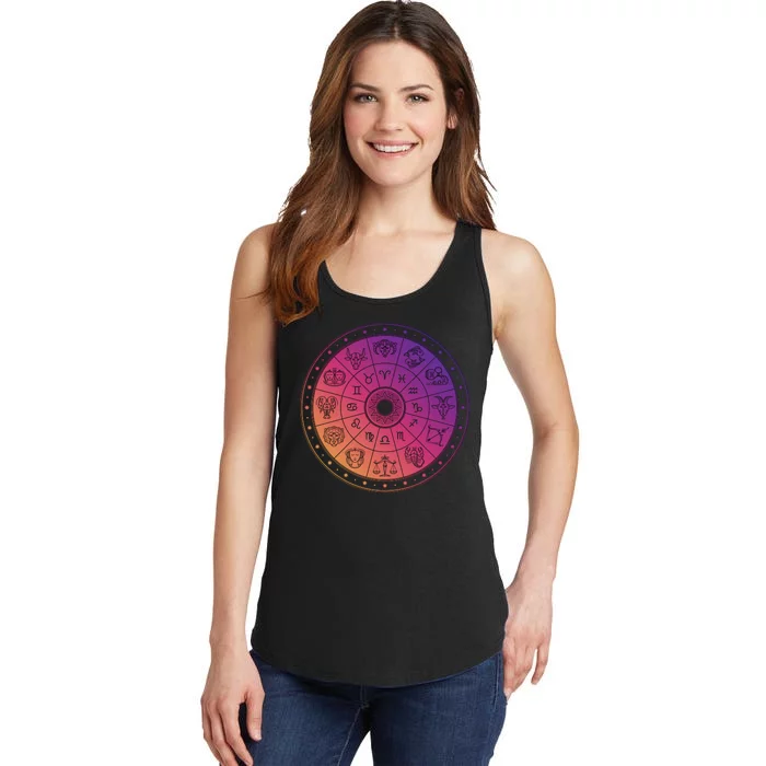 Horiscope Zodiac Wheel Ladies Essential Tank