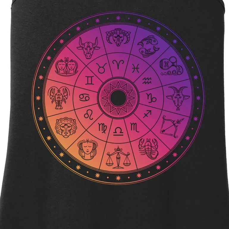 Horiscope Zodiac Wheel Ladies Essential Tank