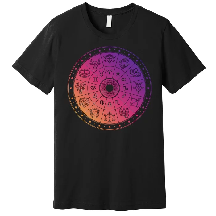 Horiscope Zodiac Wheel Premium T-Shirt