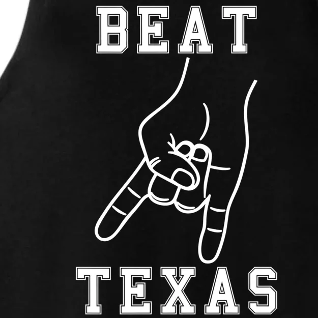 Horns Down Beat Texas Football Ladies Tri-Blend Wicking Tank