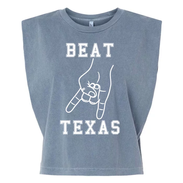 Horns Down Beat Texas Football Garment-Dyed Women's Muscle Tee