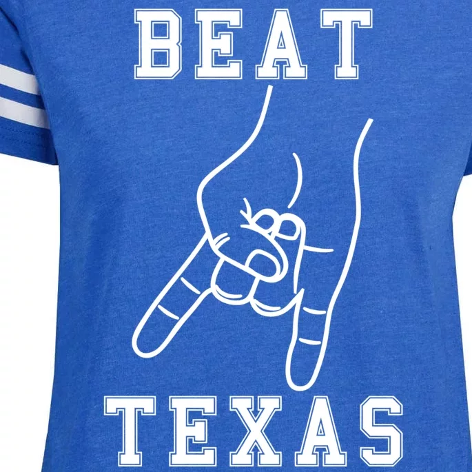 Horns Down Beat Texas Football Enza Ladies Jersey Football T-Shirt