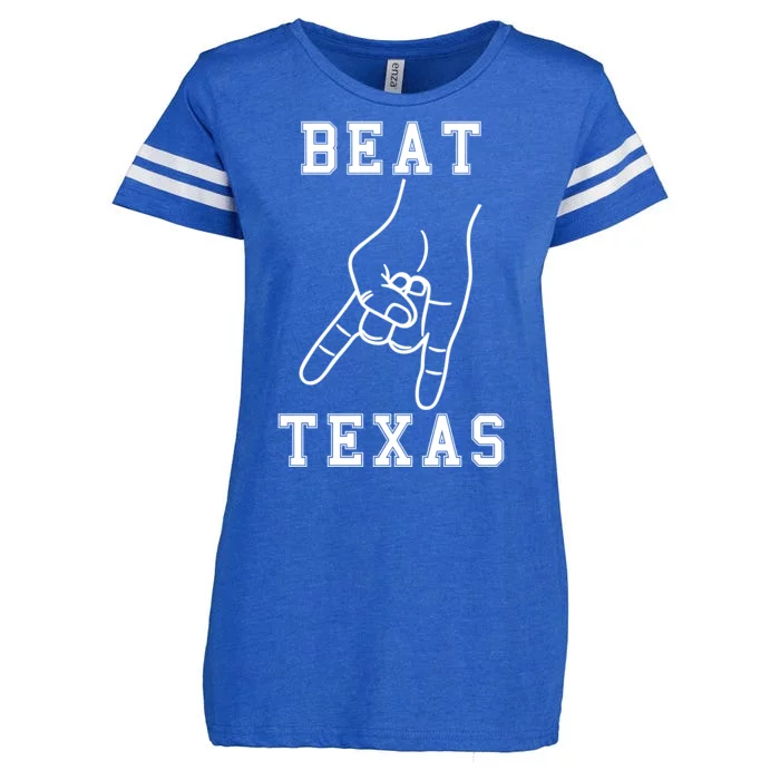 Horns Down Beat Texas Football Enza Ladies Jersey Football T-Shirt