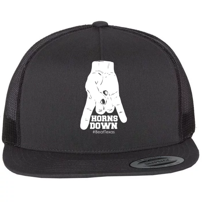 Horns Down #BeatTexas Beat Texas Flat Bill Trucker Hat