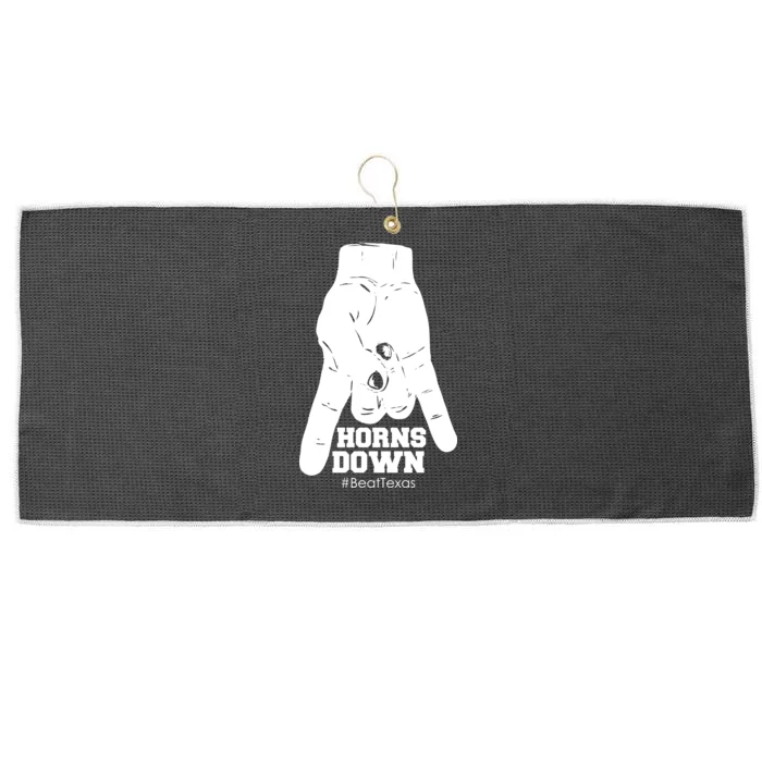 Horns Down #BeatTexas Beat Texas Large Microfiber Waffle Golf Towel