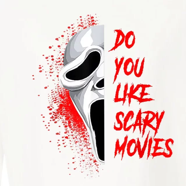 Horror Do You Like Scary Movie Ghostface Cropped Pullover Crew