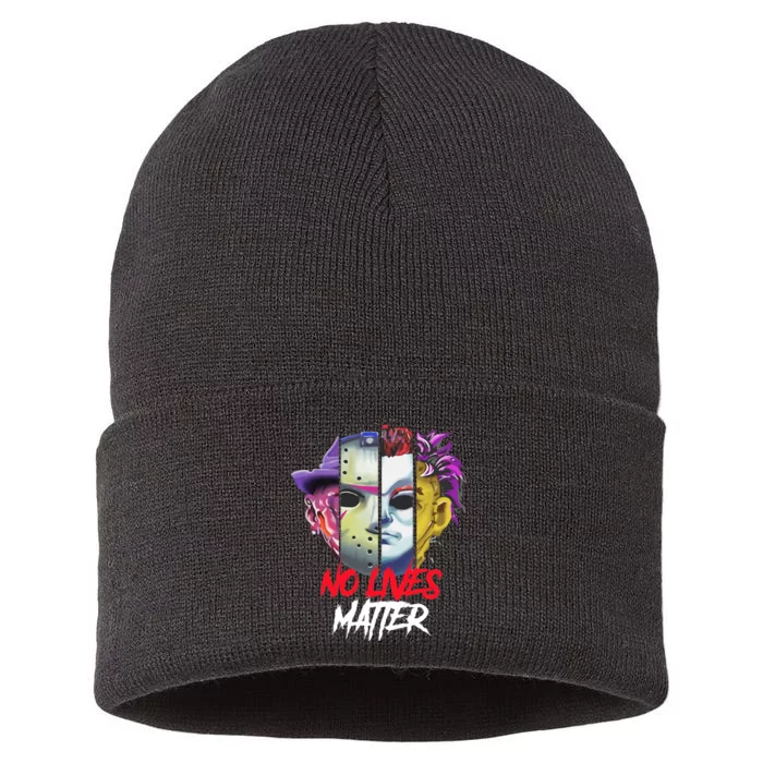 Horror Villains No Lives Matter Sustainable Knit Beanie