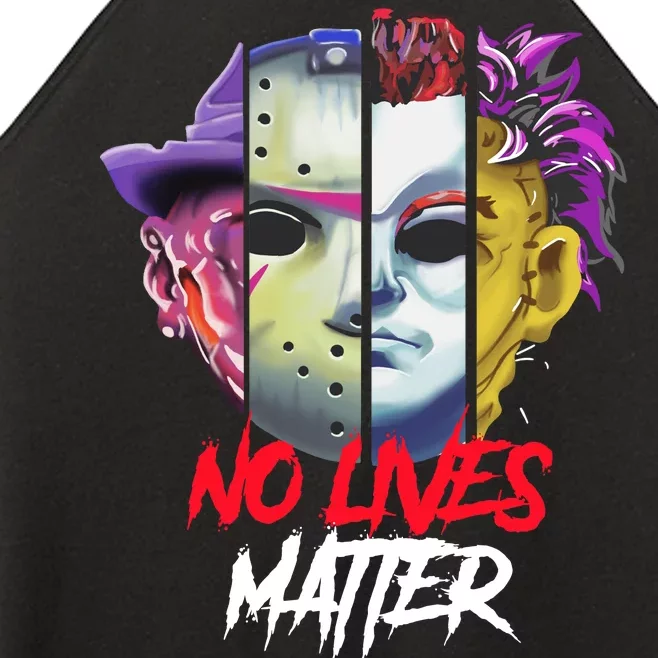 Horror Villains No Lives Matter Women’s Perfect Tri Rocker Tank