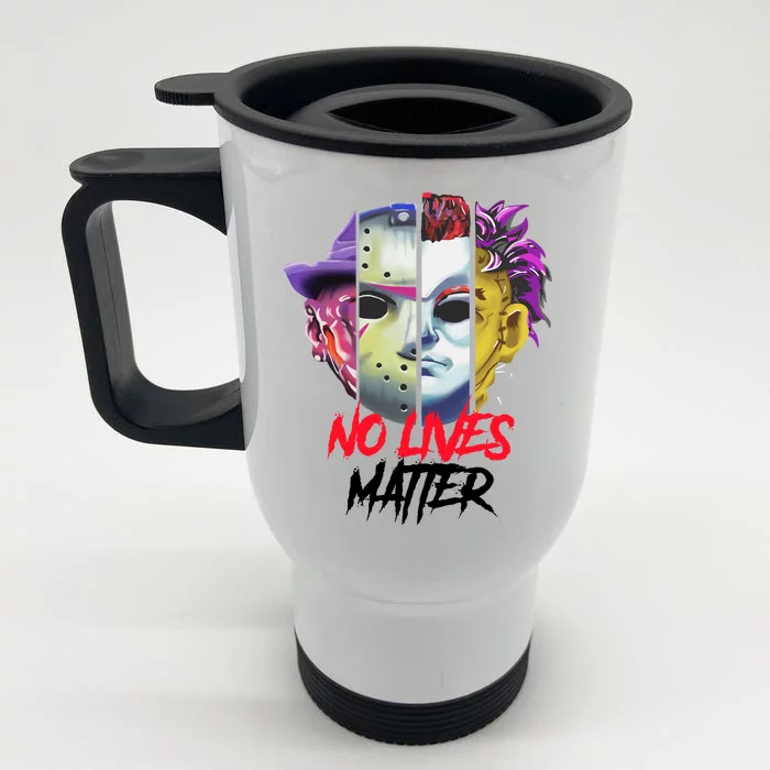 Horror Villains No Lives Matter Front & Back Stainless Steel Travel Mug