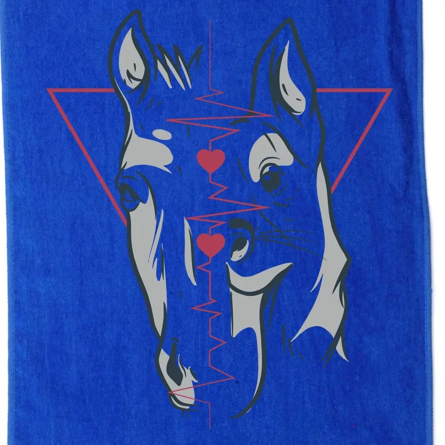 Horse And Dog Heartbeat Platinum Collection Golf Towel