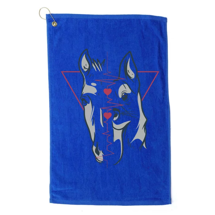 Horse And Dog Heartbeat Platinum Collection Golf Towel