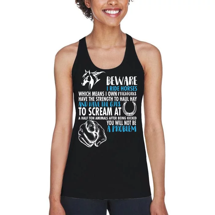 Horse Back Rider Women's Racerback Tank