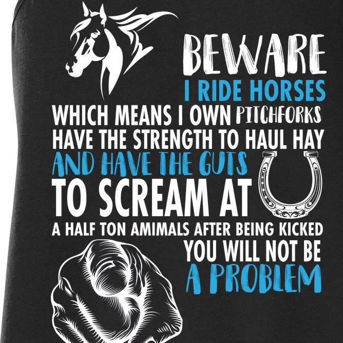 Horse Back Rider Women's Racerback Tank