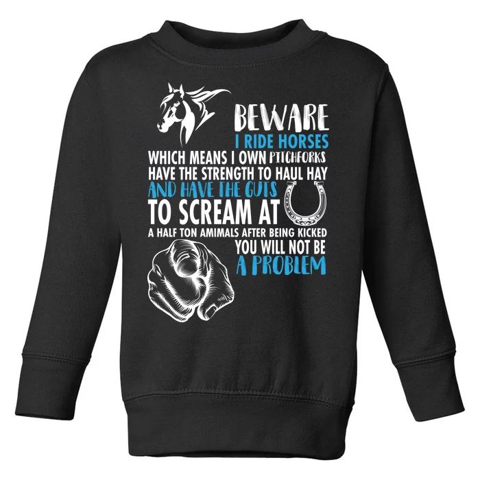 Horse Back Rider Toddler Sweatshirt