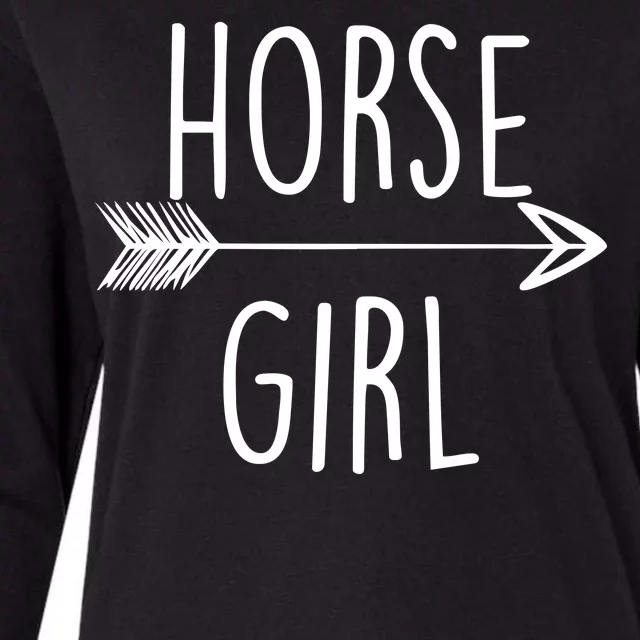 Horse Girl Womens Cotton Relaxed Long Sleeve T-Shirt