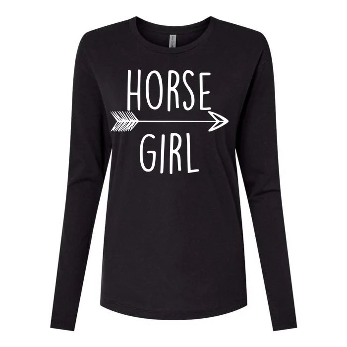 Horse Girl Womens Cotton Relaxed Long Sleeve T-Shirt