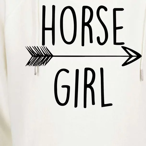 Horse Girl Womens Funnel Neck Pullover Hood