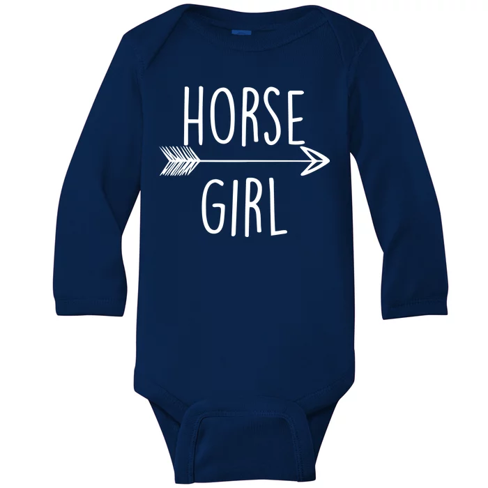 Horse Girl Baby Long Sleeve Bodysuit