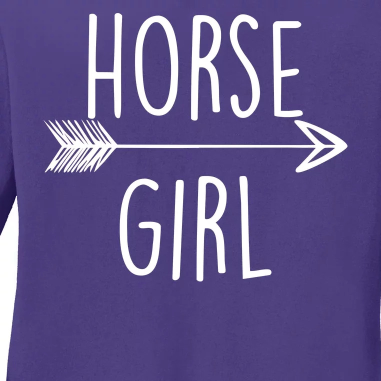 Horse Girl Ladies Long Sleeve Shirt