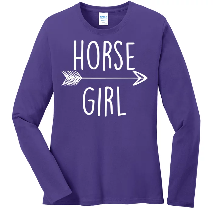 Horse Girl Ladies Long Sleeve Shirt