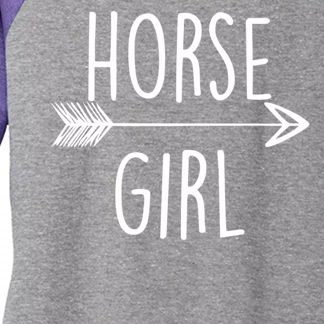 Horse Girl Women's Tri-Blend 3/4-Sleeve Raglan Shirt