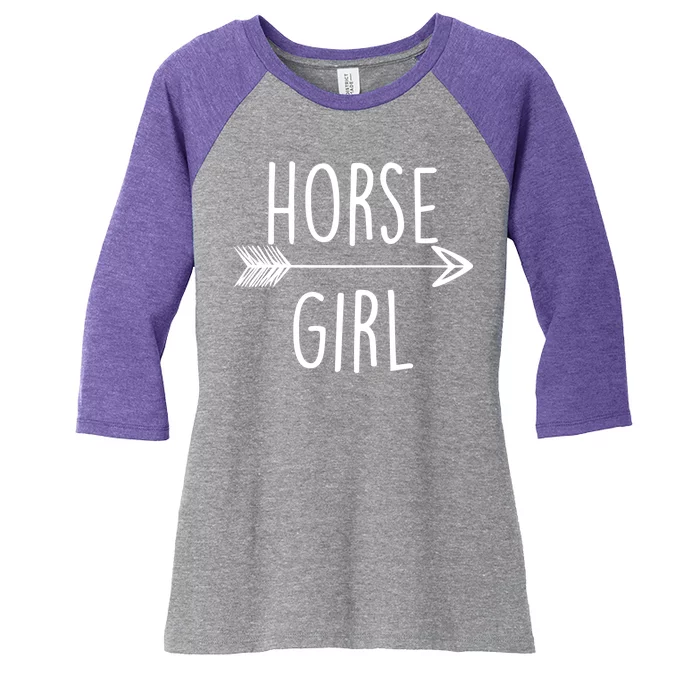 Horse Girl Women's Tri-Blend 3/4-Sleeve Raglan Shirt