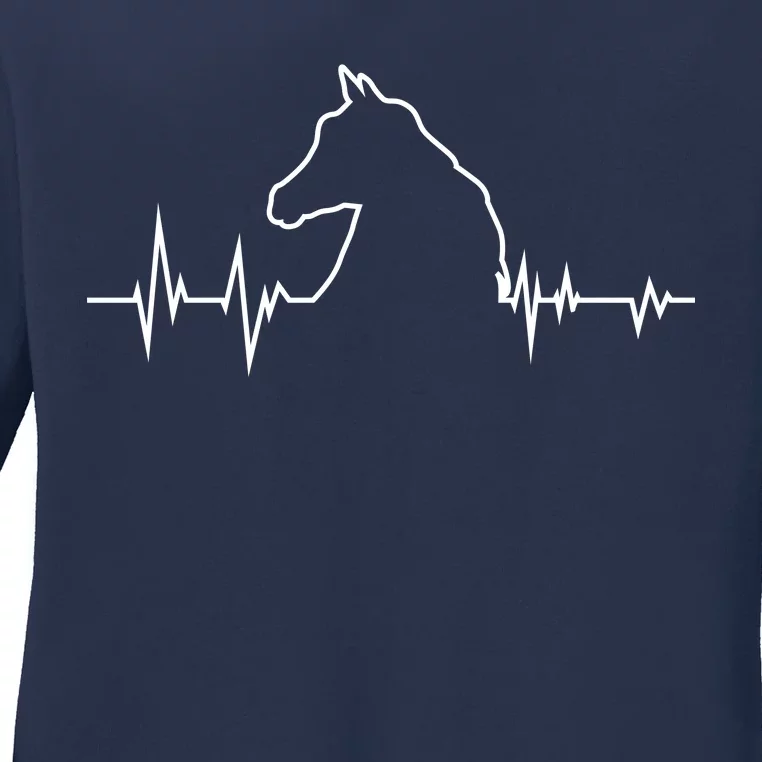 Horse Heart Beat Ladies Long Sleeve Shirt