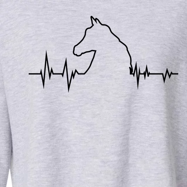 Horse Heart Beat Cropped Pullover Crew