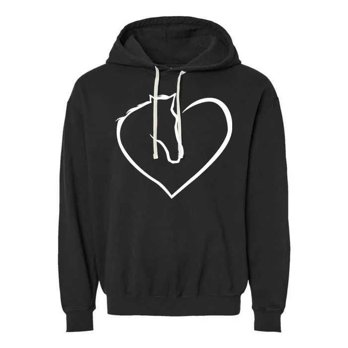 Horse Heart Logo Garment-Dyed Fleece Hoodie