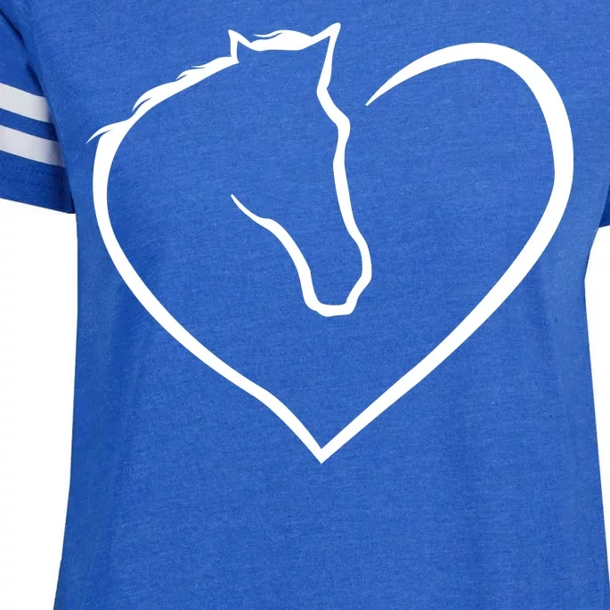 Horse Heart Logo Enza Ladies Jersey Football T-Shirt