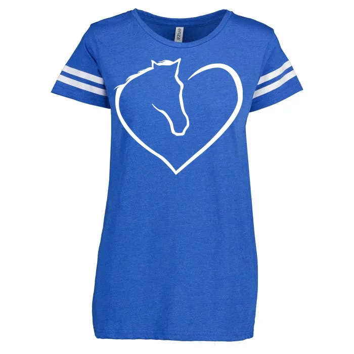 Horse Heart Logo Enza Ladies Jersey Football T-Shirt