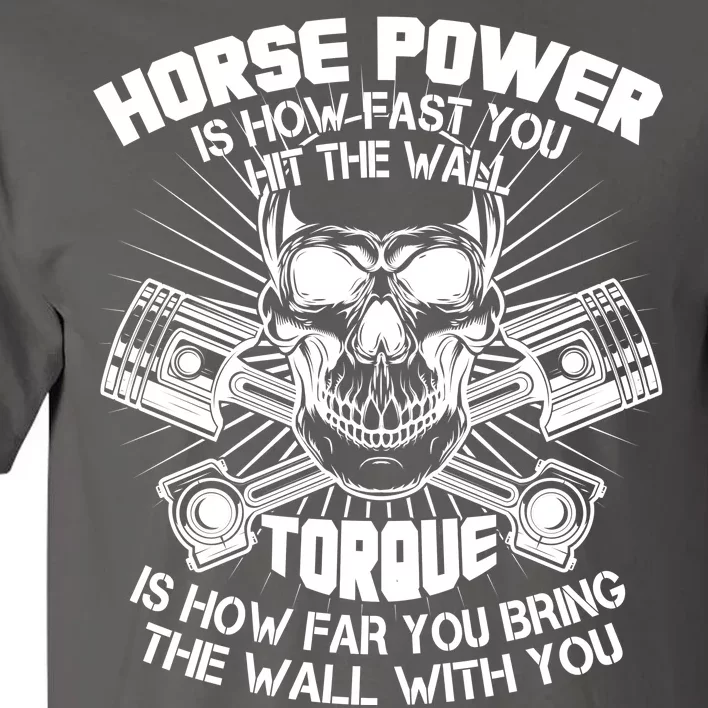 Horse Power Torque Skull Tall T-Shirt