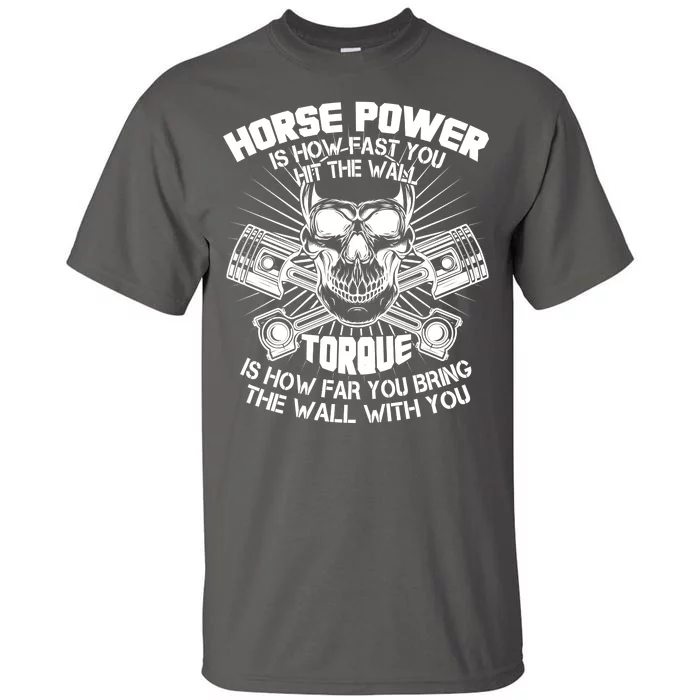 Horse Power Torque Skull Tall T-Shirt